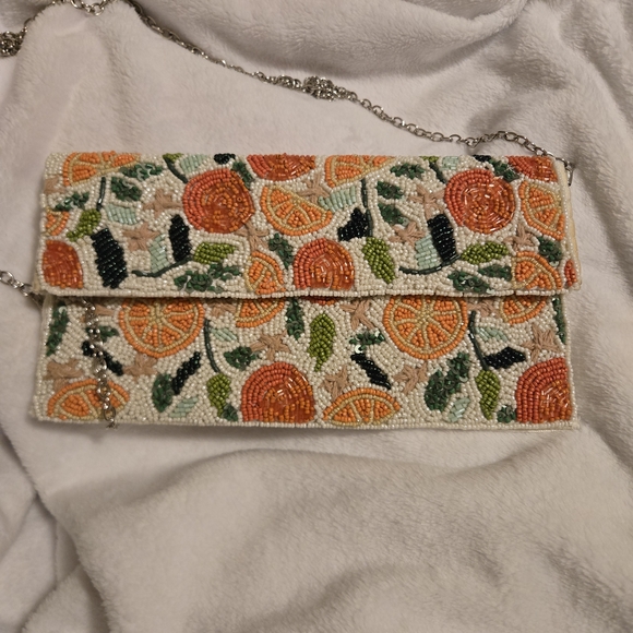 Sol And Mer Handbags - Sol And Mer Beaded Citrus Clutch/Crossbody